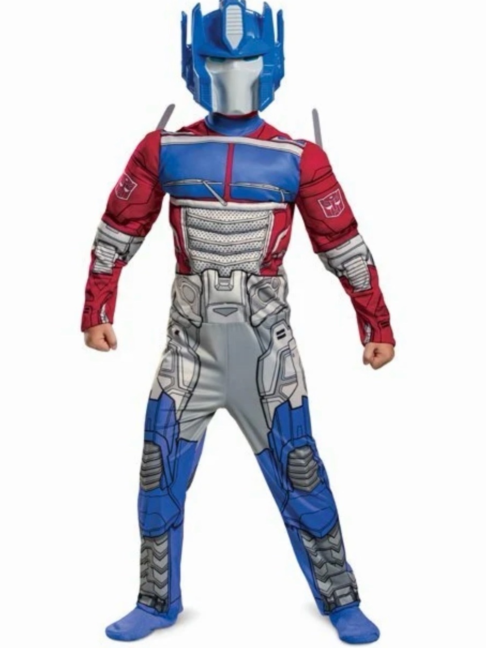 Transformers Optimus Prime Muscle Costume Boys 7-8 Kids Mask Halloween Disguise